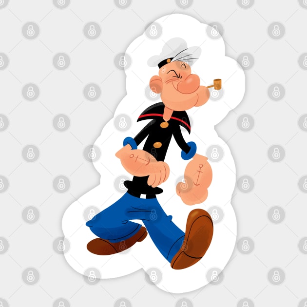 Popeye Sticker by FanartFromDenisGoulet